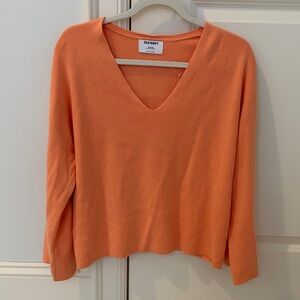 Old Navy Bright Orange V-Neck Top